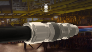 graphic of an ex connector in hazardous environment