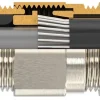 Hawke E1W Industrial Cable Gland side view showing metric entry thread