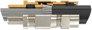 Hawke E1W Industrial Cable Gland side view showing metric entry thread